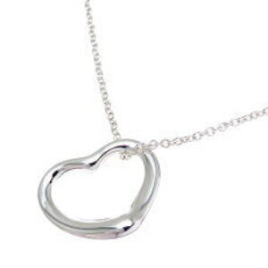 Tiffany Co Open Heart Necklace Silver